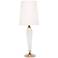 Colette Milk Glass Table Lamp with Ivory Ipanema Shade