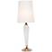 Colette Milk Glass Table Lamp with White Parchment Shade