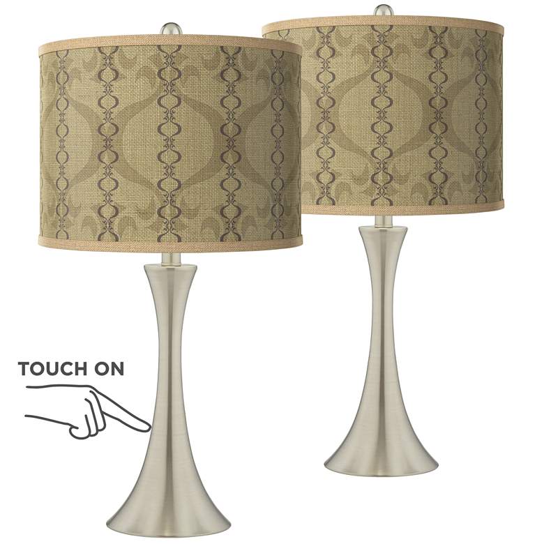 Image 1 Colette Trish Brushed Nickel Touch Table Lamps Set of 2