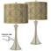 Colette Trish Brushed Nickel Touch Table Lamps Set of 2