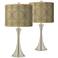 Colette Trish Brushed Nickel Touch Table Lamps Set of 2