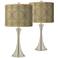 Colette Trish Brushed Nickel Touch Table Lamps Set of 2