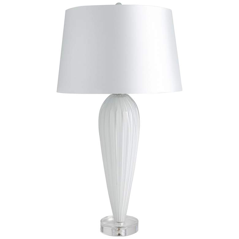 Image 1 Colette White Glass Teardrop Table Lamp