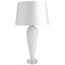 Colette White Glass Teardrop Table Lamp