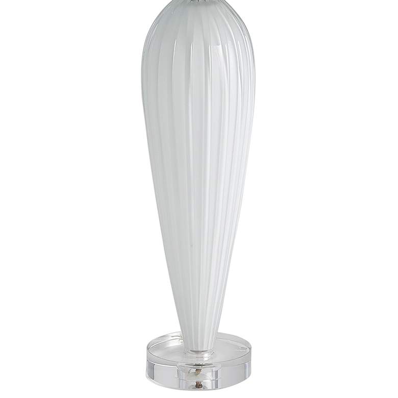 Image 3 Colette White Glass Teardrop Table Lamp more views