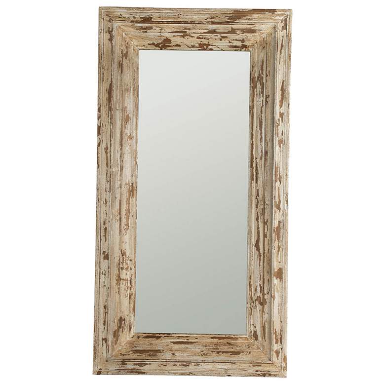 Image 1 Colfax 75"H x 40"W Antique White Tall Floor Mirror