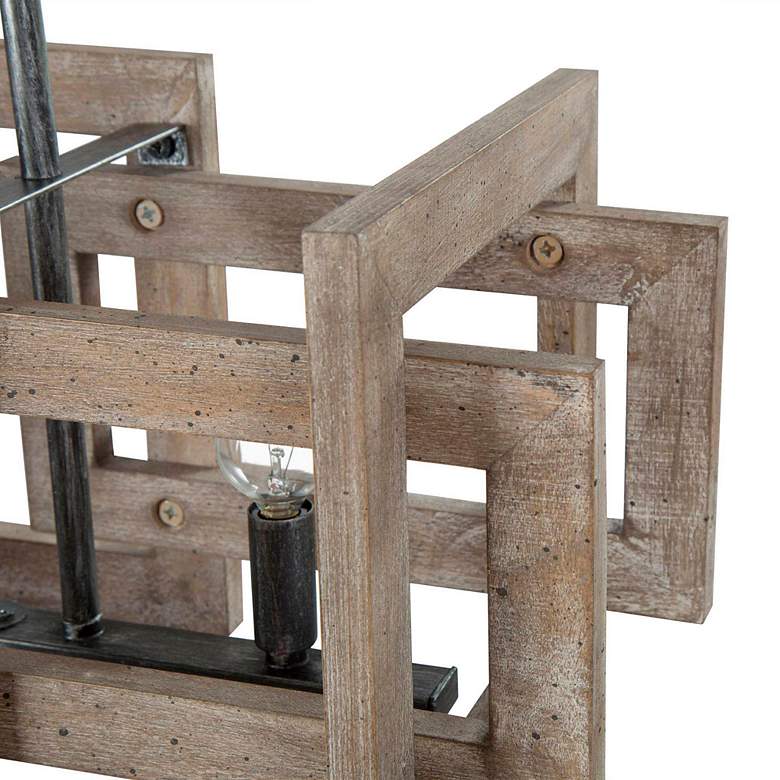 Image 2 Colin 22" Wide Natural Wood 3-Light Island Chandelier more views