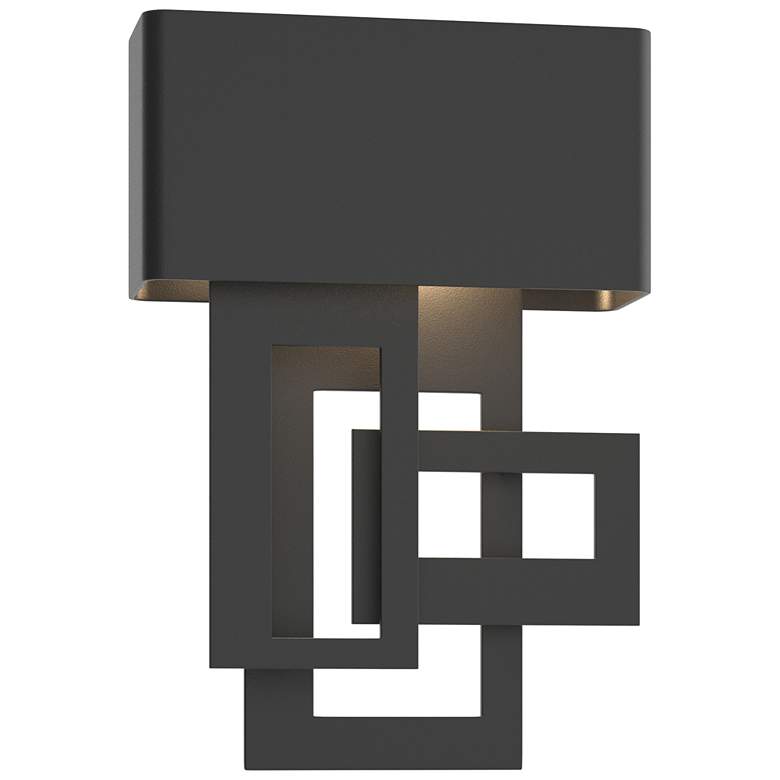 Image 1 Collage 13.8"H Dark Sky Left Coastal Black LED Outdoor Sconce