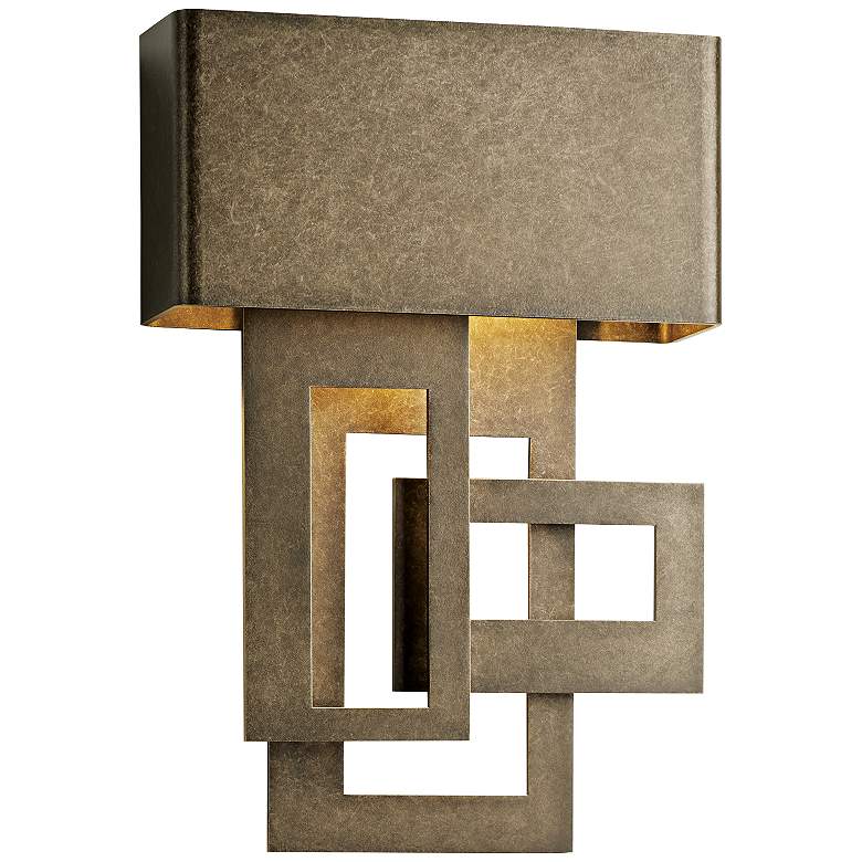 Image 1 Collage 13 3/4"H Smoke Left Small LED Outdoor Wall Light