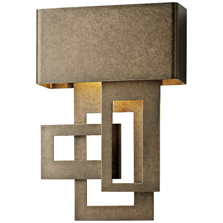 Image 1 Collage 13 3/4"H Smoke Right Small LED Outdoor Wall Light