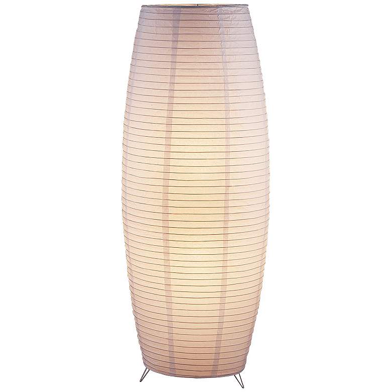 Image 1 Collapsible Bamboo Rice Paper Lantern Floor Lamp