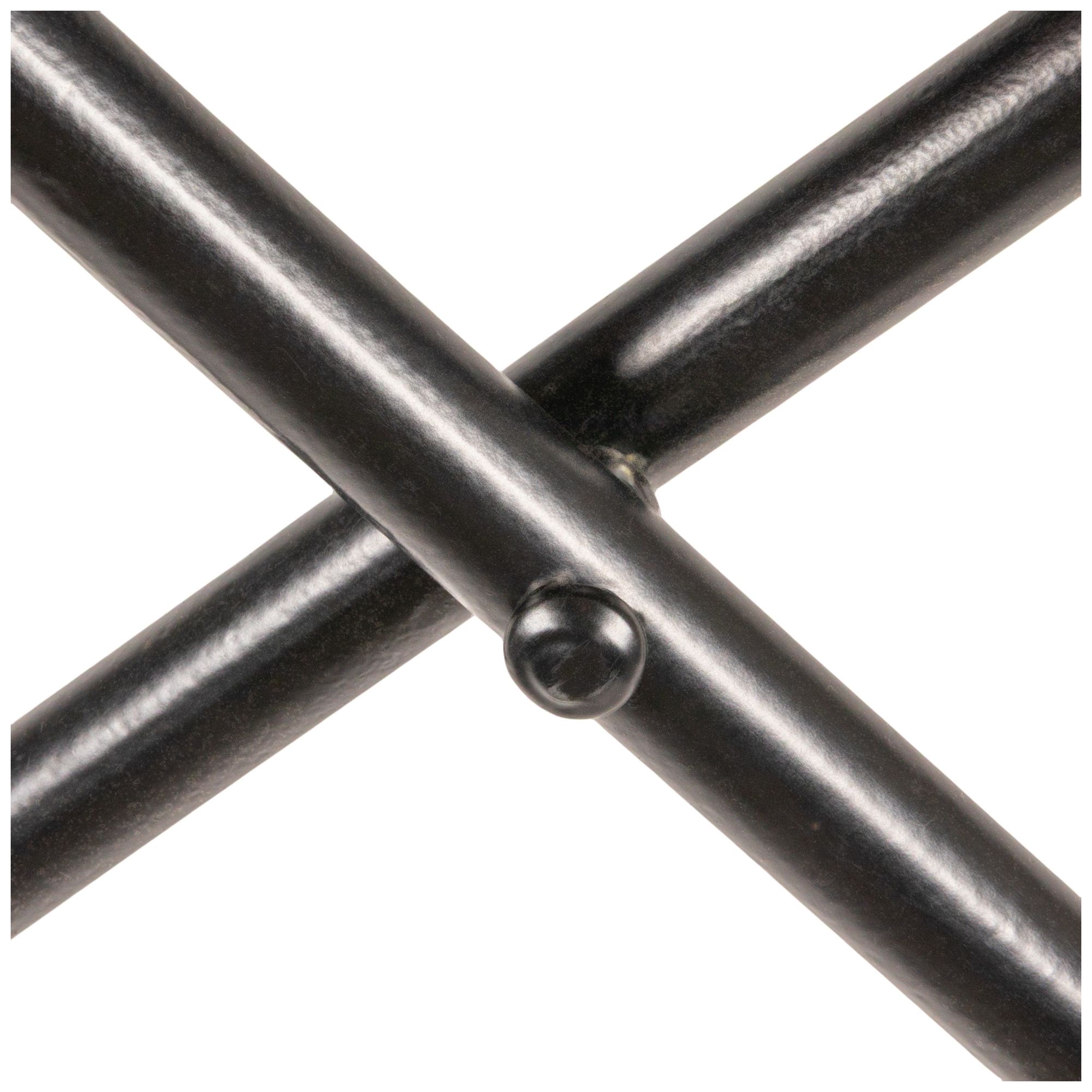 Image 5 Collapsible Leather and Metal Stool, Russet Brown more views