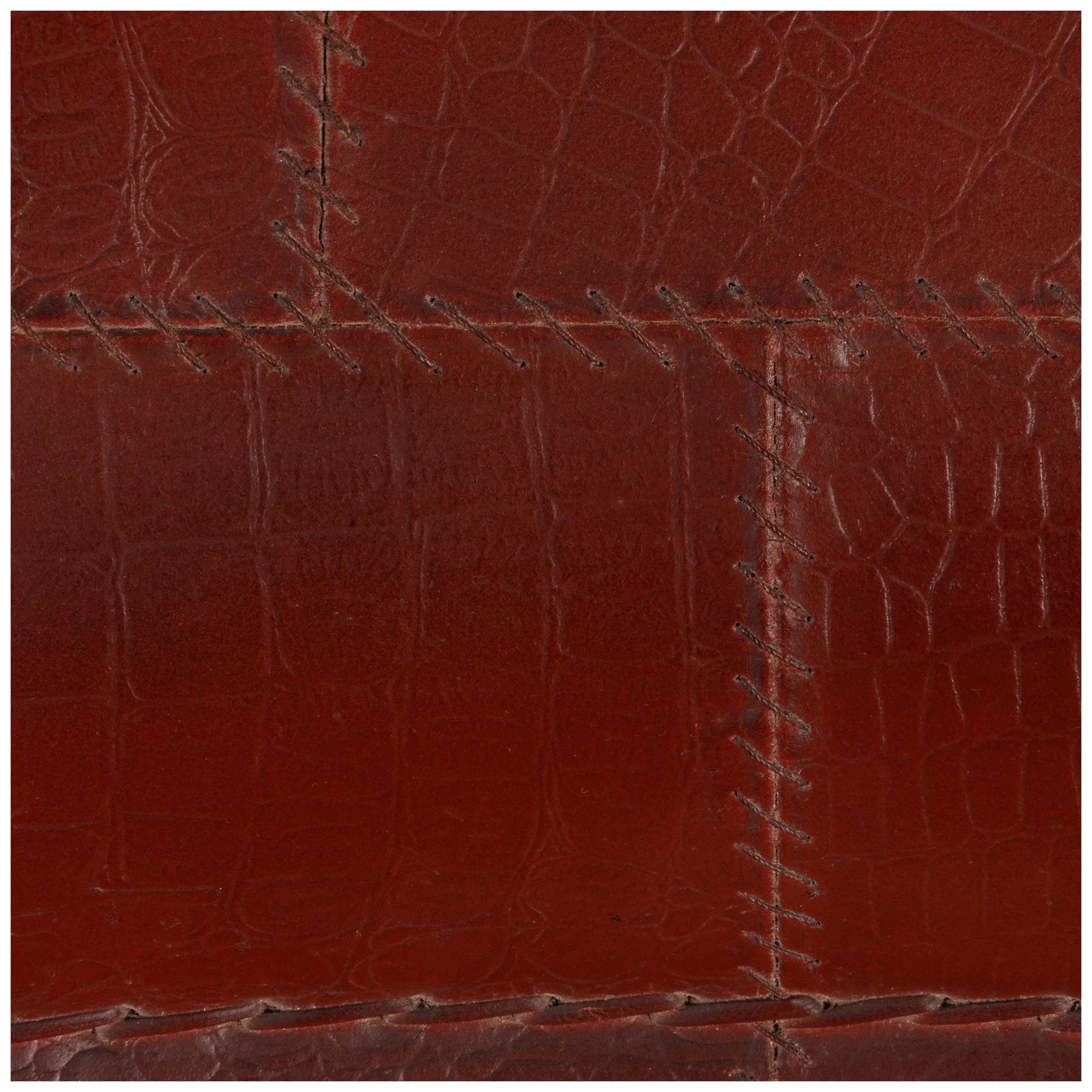 Image 7 Collapsible Leather and Metal Stool, Russet Brown more views