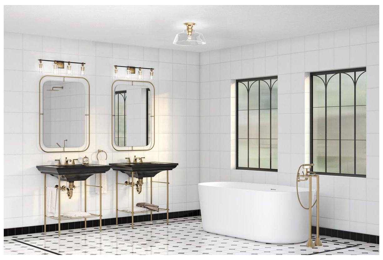 Image 2 Collection Four-Light Matte Black Luxe Industrial Bath & Vanity Light more views