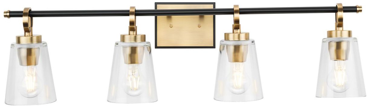Image 5 Collection Four-Light Matte Black Luxe Industrial Bath & Vanity Light more views
