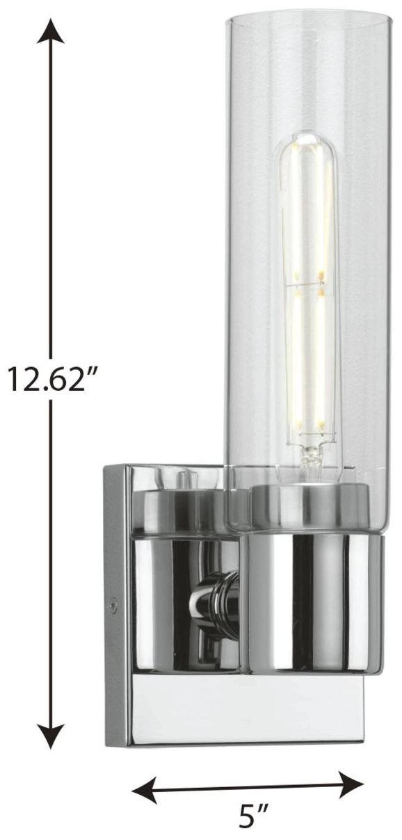 Image 4 Collection One-Light Clear Glass Modern Style Bath Vanity Wall Light more views