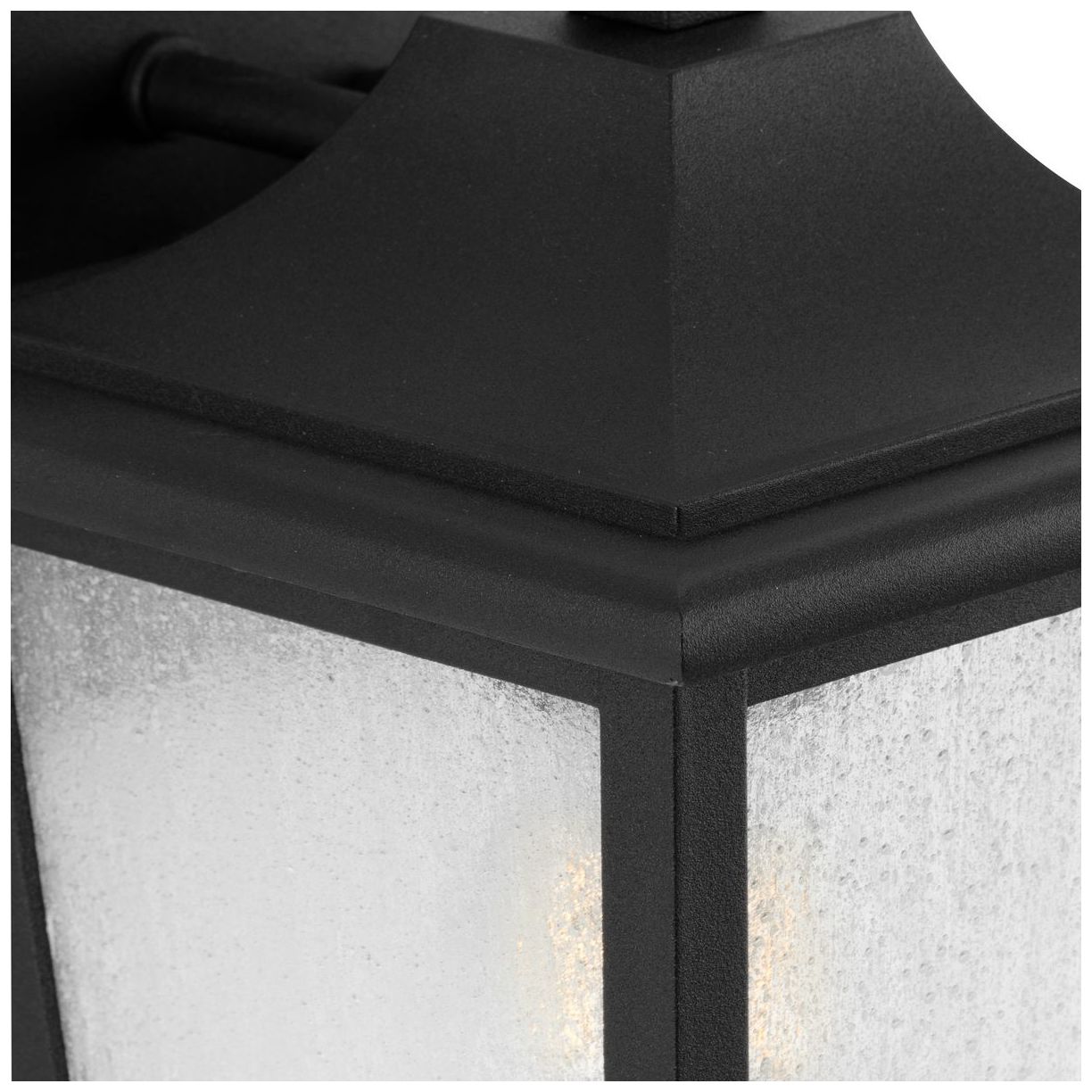 Collection One-Light Clear Seeded Glass Outdoor Wall Lantern P560307