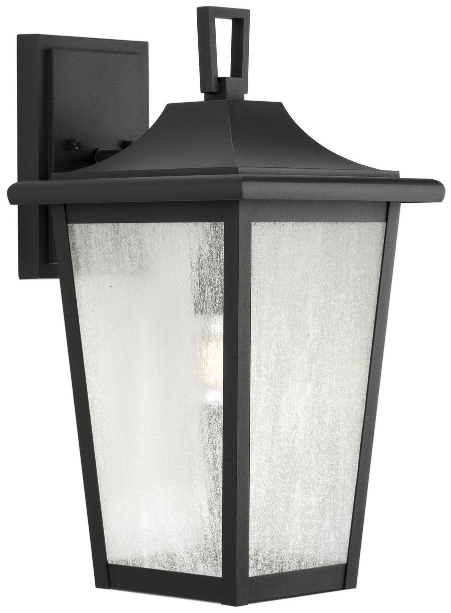 Collection One-Light Clear Seeded Glass Outdoor Wall Lantern P560309