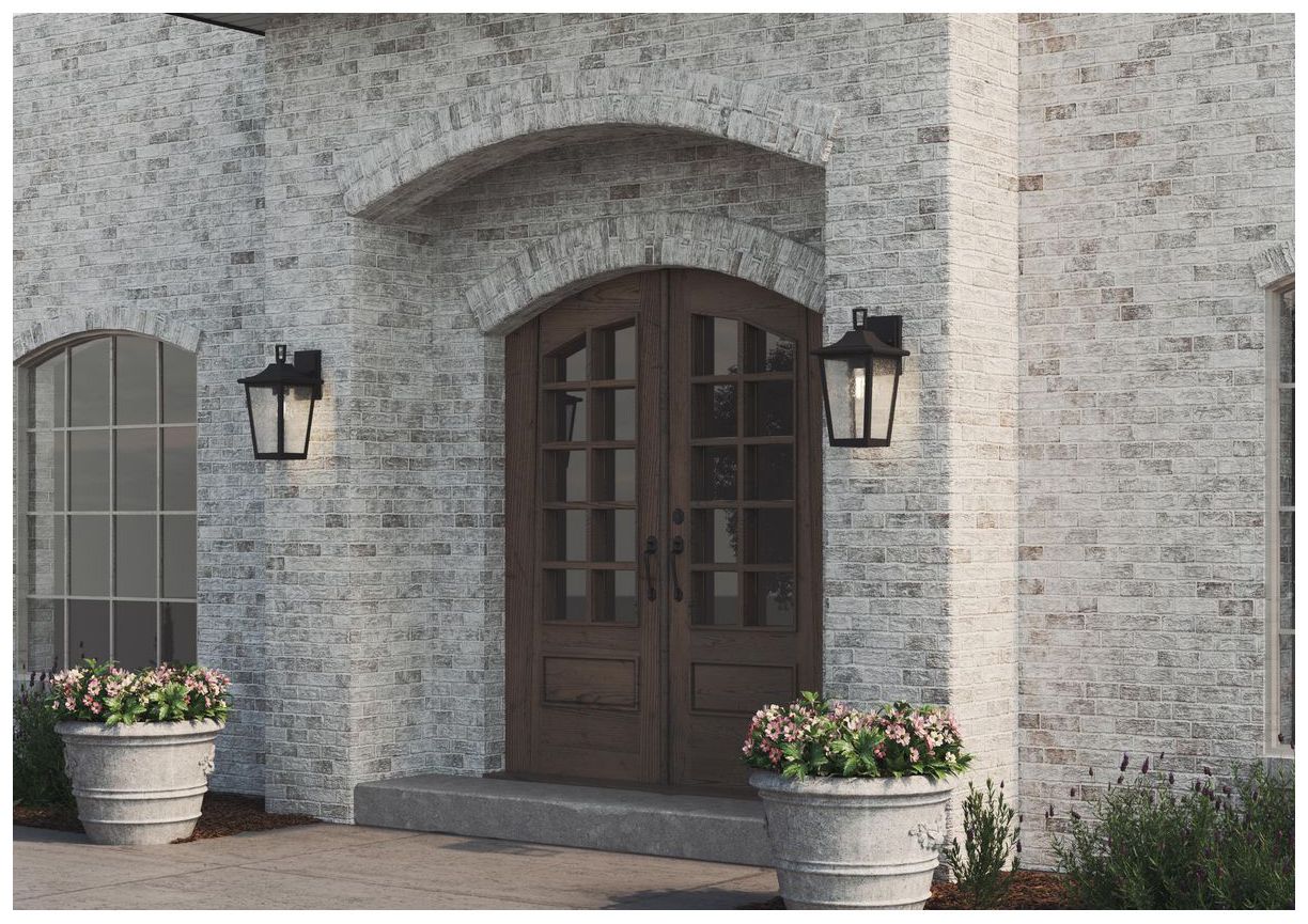Image 2 Collection One-Light Clear Seeded Glass Outdoor Wall Lantern P560309 more views