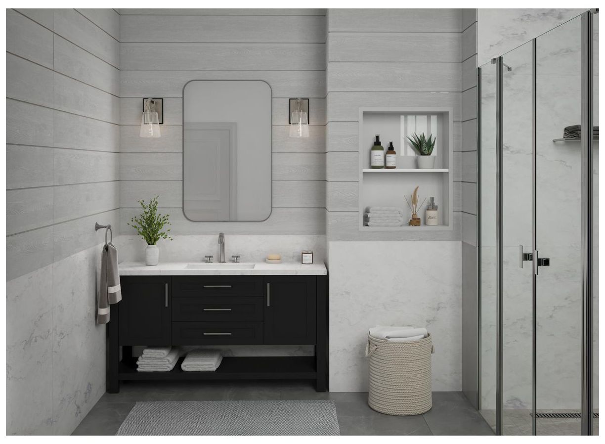 Image 3 Collection One-Light Matte Black Luxe Industrial Bath & Vanity Light more views