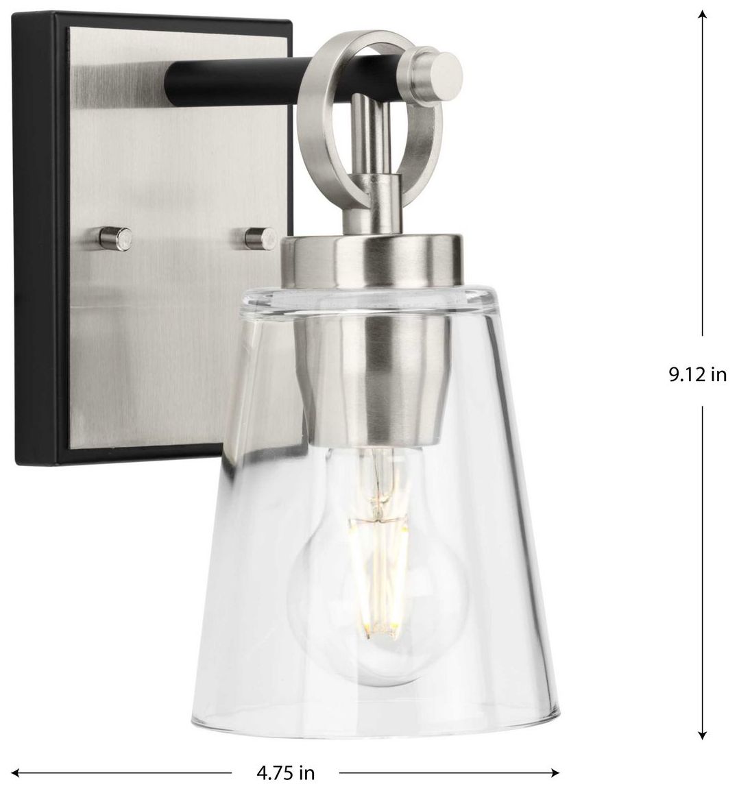 Image 4 Collection One-Light Matte Black Luxe Industrial Bath & Vanity Light more views