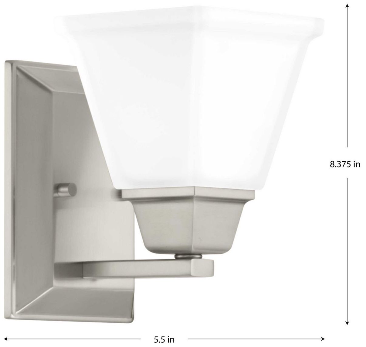 Image 4 Collection One-Light Modern Farmhouse Etched Glass Bath Vanity Light more views