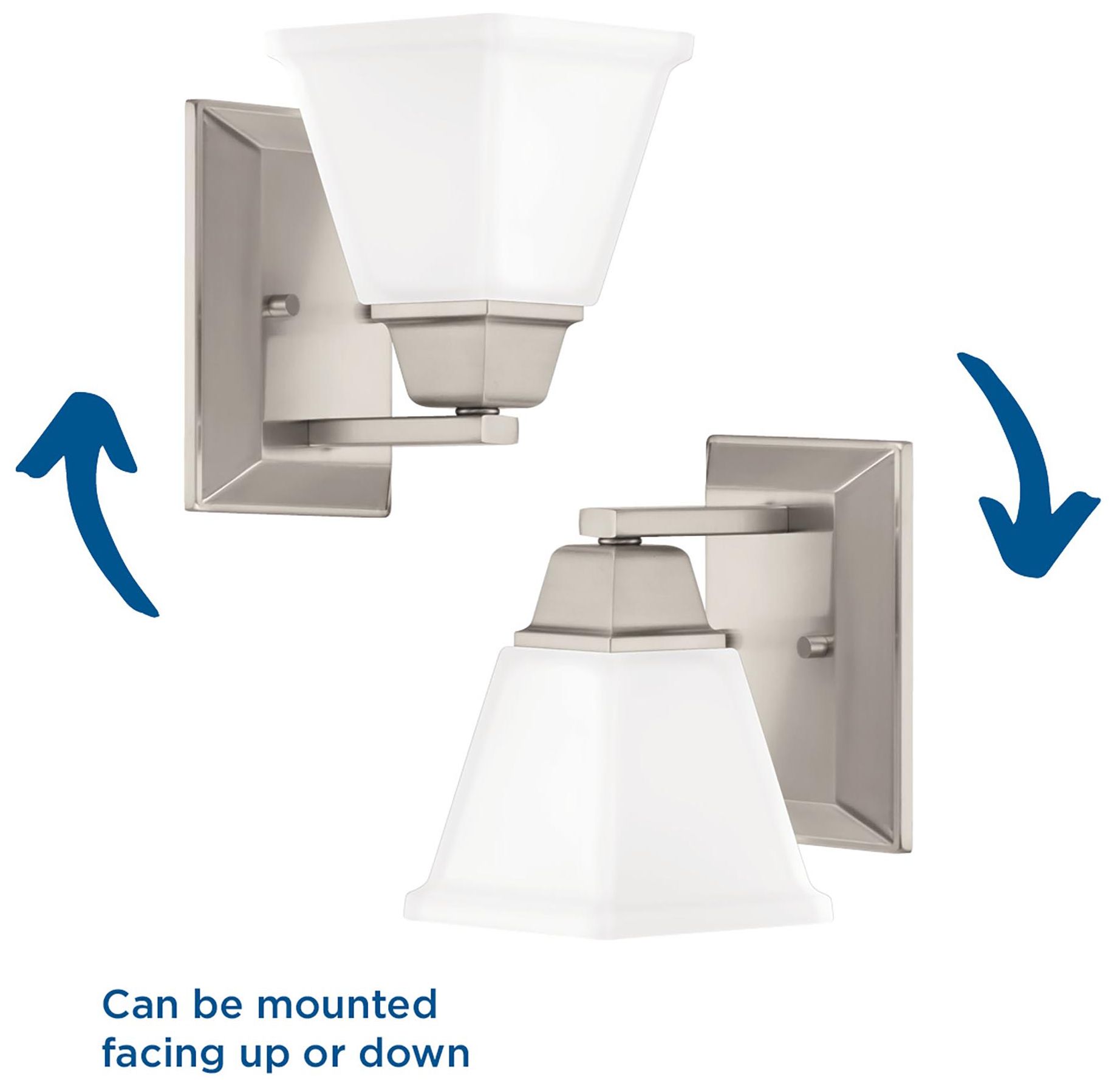Image 5 Collection One-Light Modern Farmhouse Etched Glass Bath Vanity Light more views