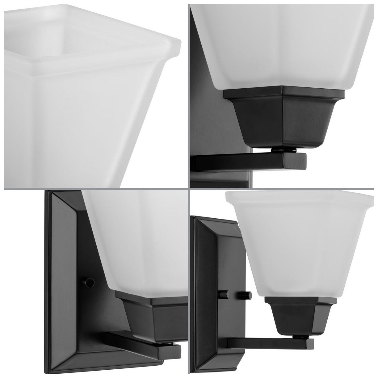 Image 2 Collection One-Light Modern Farmhouse Etched Glass Bath Vanity Light more views