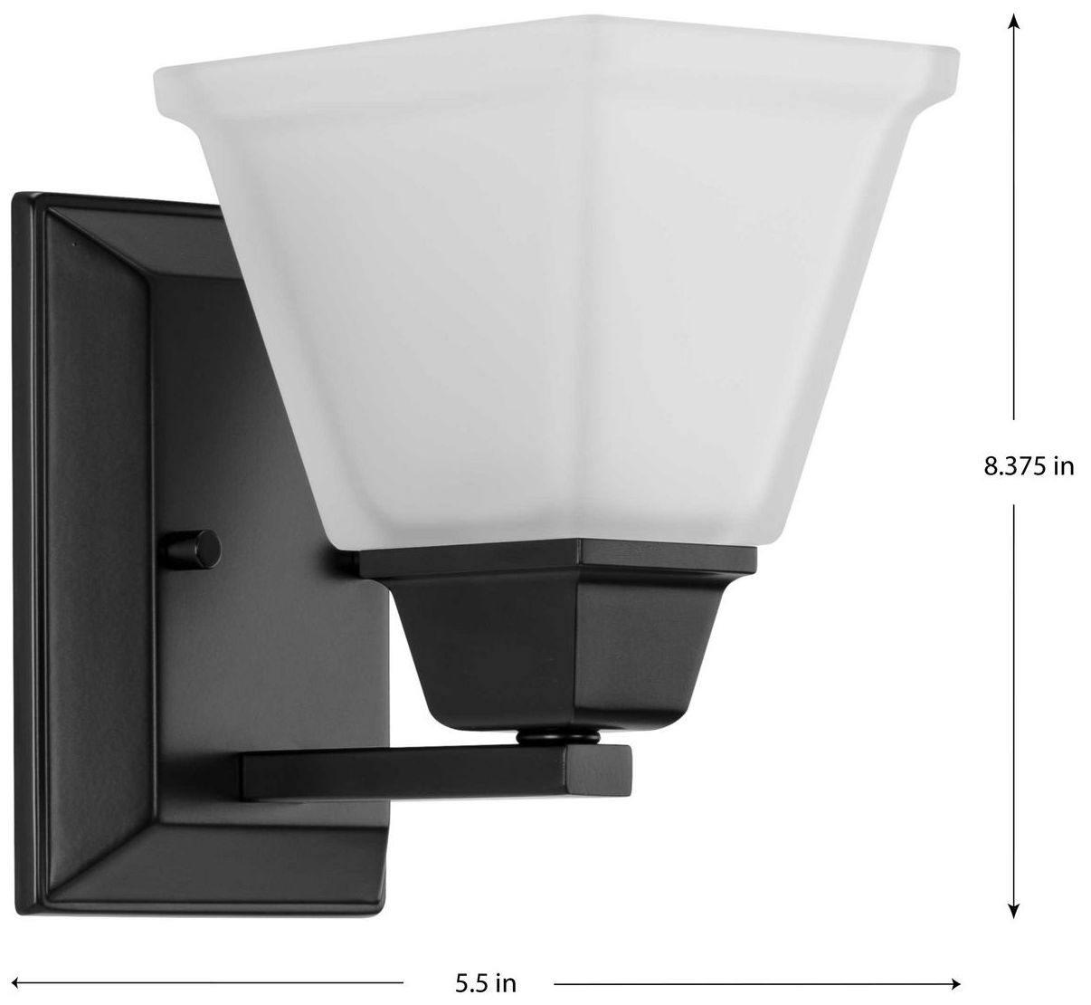 Image 4 Collection One-Light Modern Farmhouse Etched Glass Bath Vanity Light more views