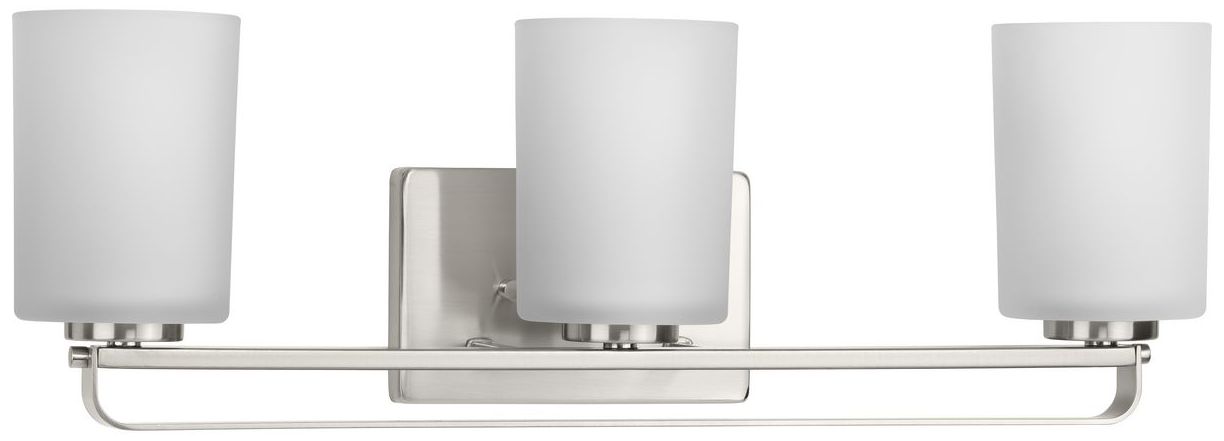 Collection Three-Light Etched Glass Modern Farmhouse Bath Vanity Light