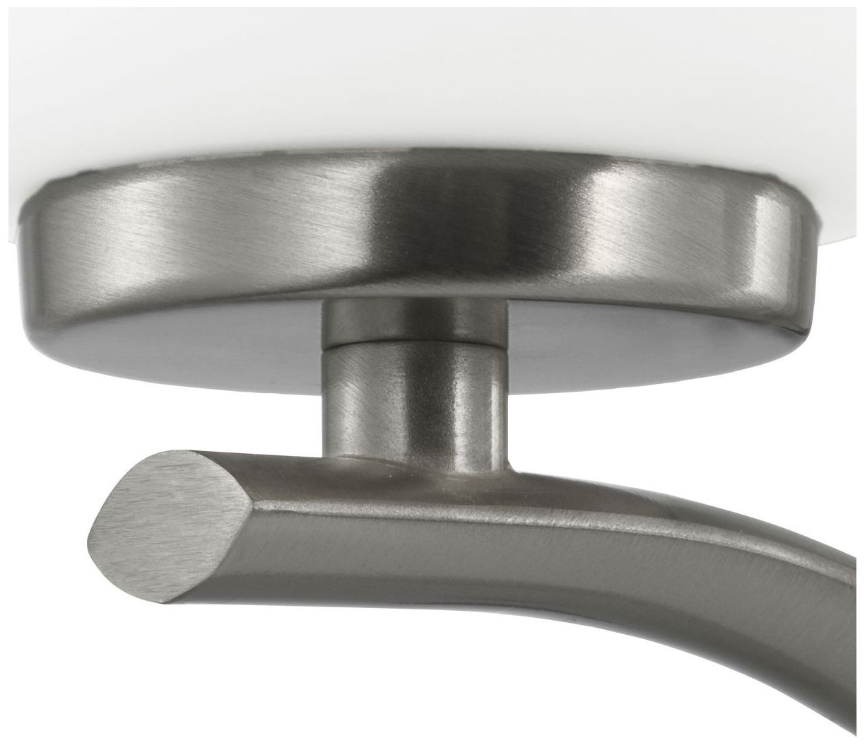 Collection Three-Light Etched White Glass Semi-Flush Convertible Light