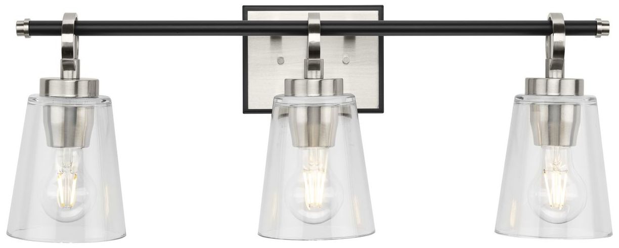 Image 3 Collection Three-Light Matte Black Luxe Industrial Bath & Vanity Light more views