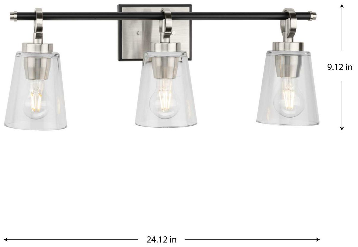 Image 4 Collection Three-Light Matte Black Luxe Industrial Bath & Vanity Light more views