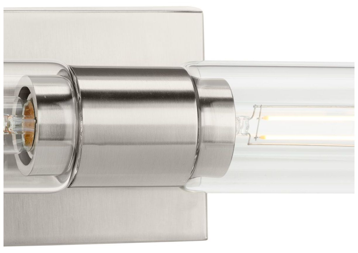 Collection Two-Light Clear Glass Modern Style Bath Vanity Wall Light