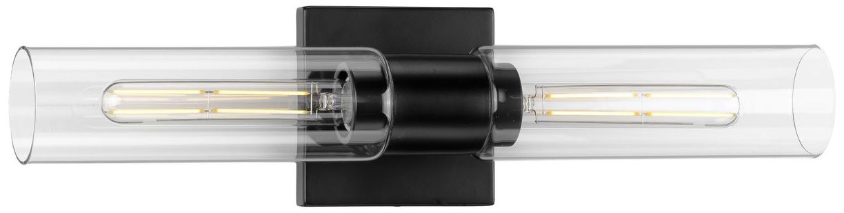 Collection Two-Light Clear Glass Modern Style Bath Vanity Wall Light
