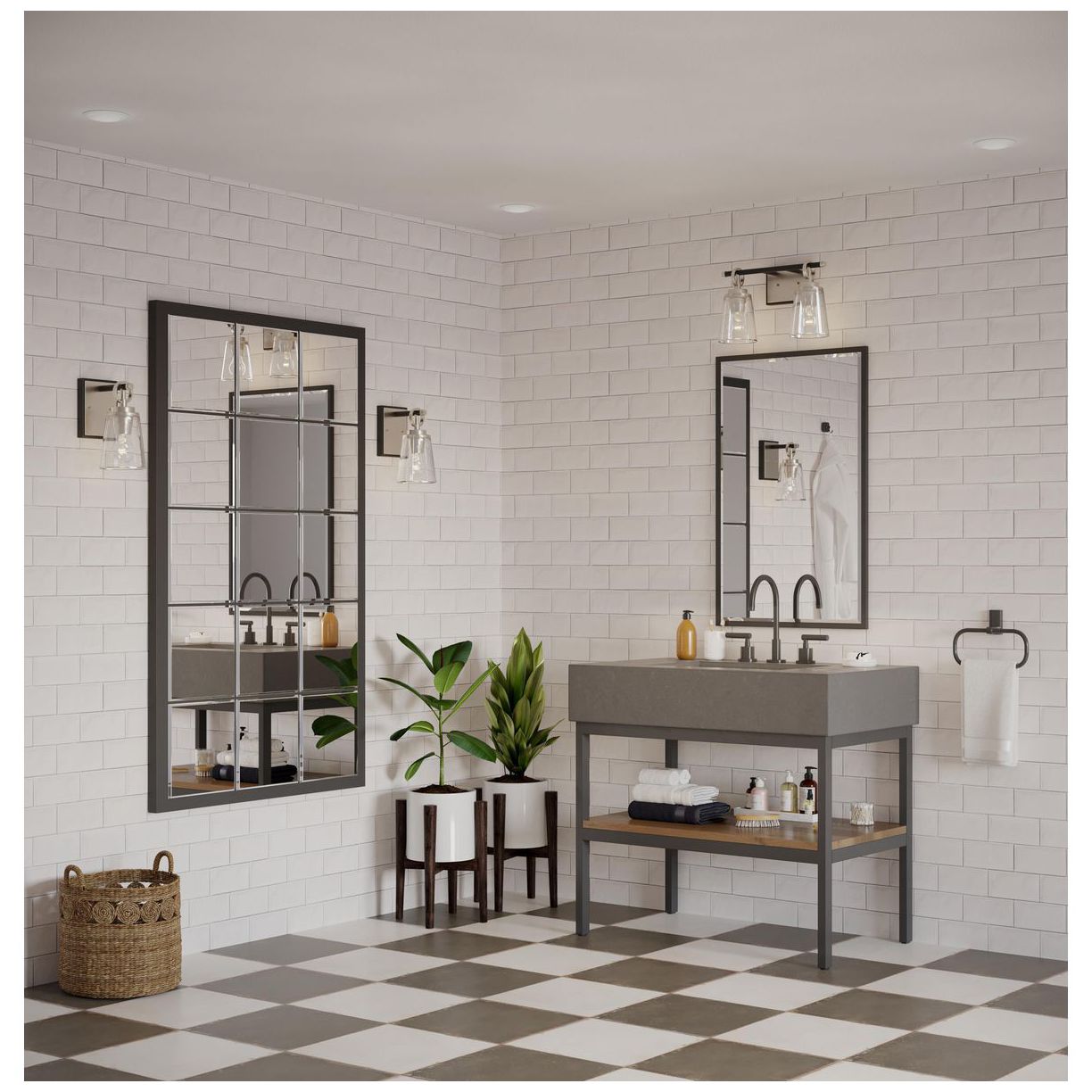 Thumbnail2 of Collection Two-Light Matte Black Luxe Industrial Bath & Vanity Light more views
