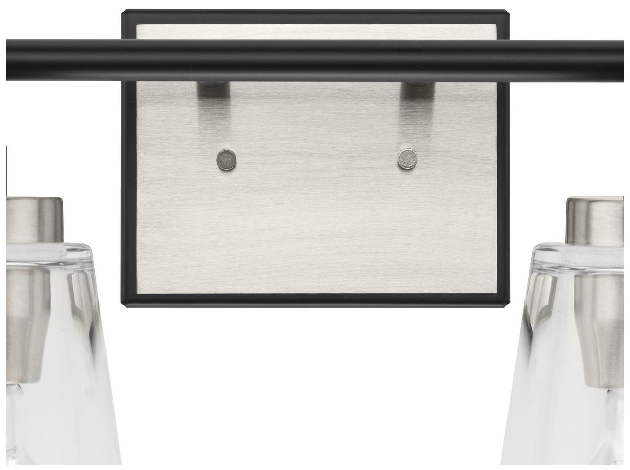 Collection Two-Light Matte Black Luxe Industrial Bath & Vanity Light