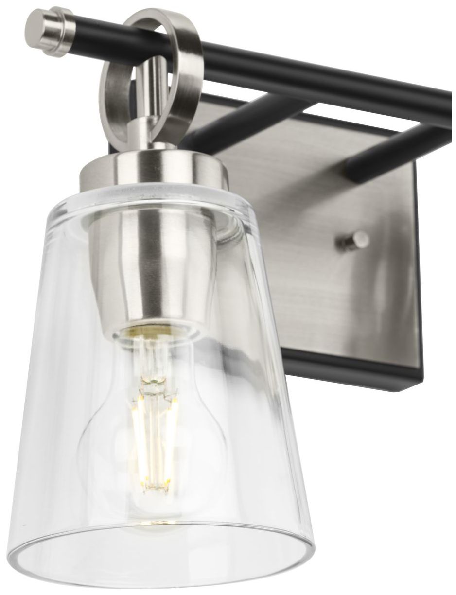Collection Two-Light Matte Black Luxe Industrial Bath & Vanity Light