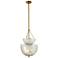 Colleen 15" Wide Antique Brass and Mercury Glass Chandelier