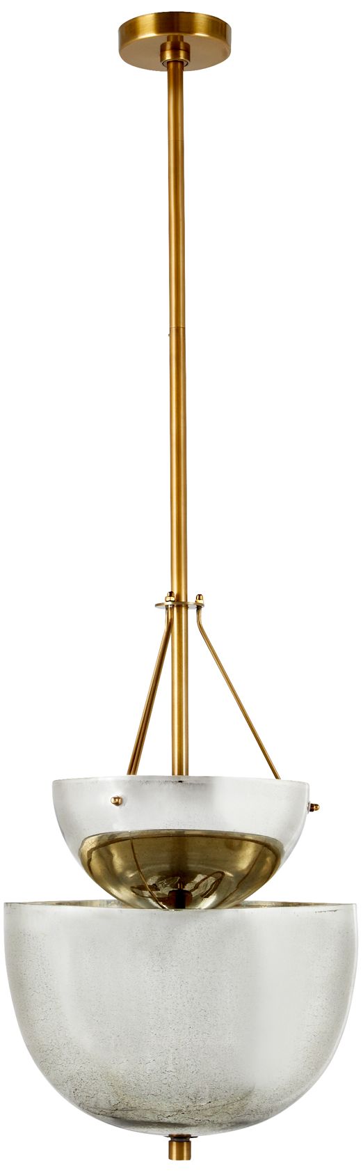 Image 2 Colleen 15" Wide Antique Brass and Mercury Glass Chandelier more views