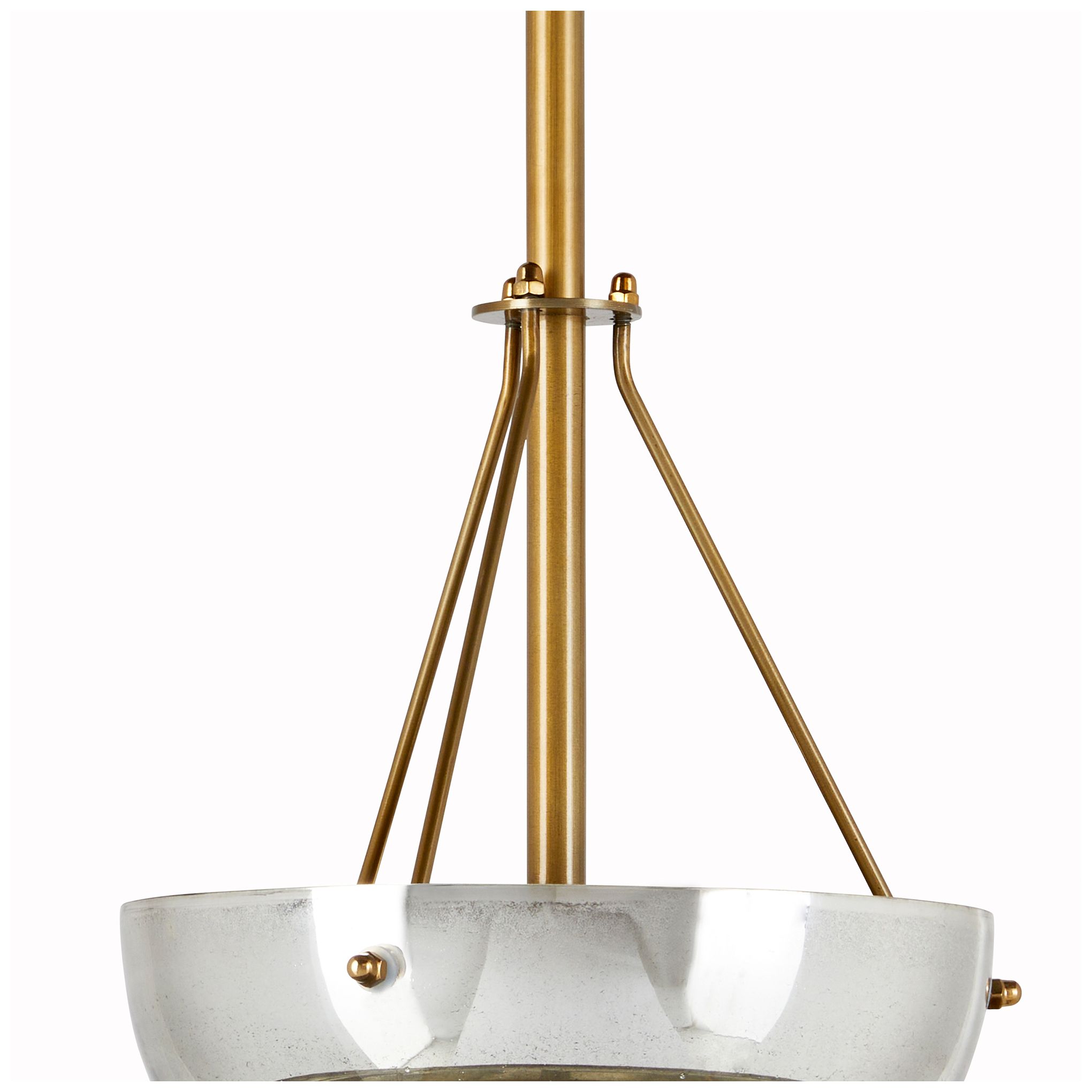 Image 4 Colleen 15" Wide Antique Brass and Mercury Glass Chandelier more views