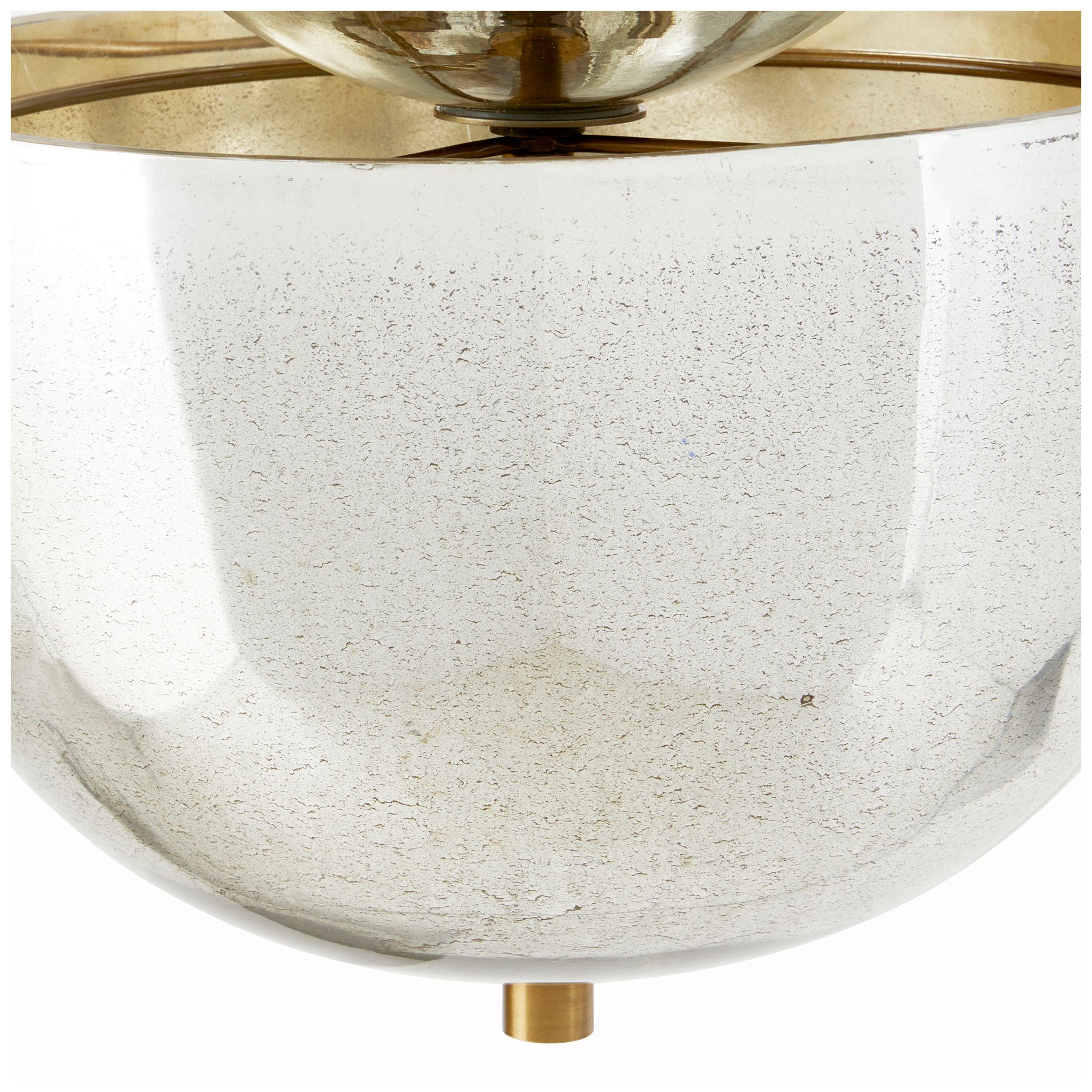 Image 5 Colleen 15" Wide Antique Brass and Mercury Glass Chandelier more views