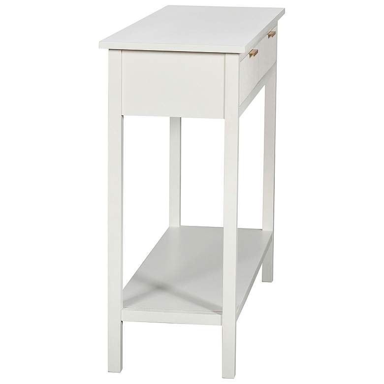 Image 3 Colleen 35.5" Wide 2 Ribbed Drawer White Console Table more views