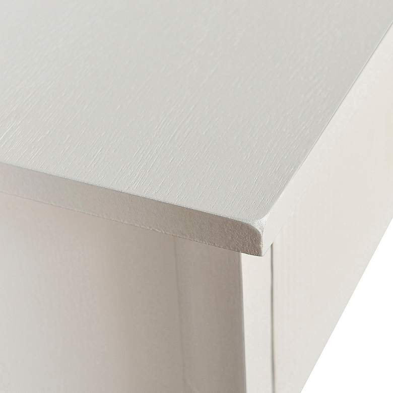 Image 6 Colleen 35.5" Wide 2 Ribbed Drawer White Console Table more views