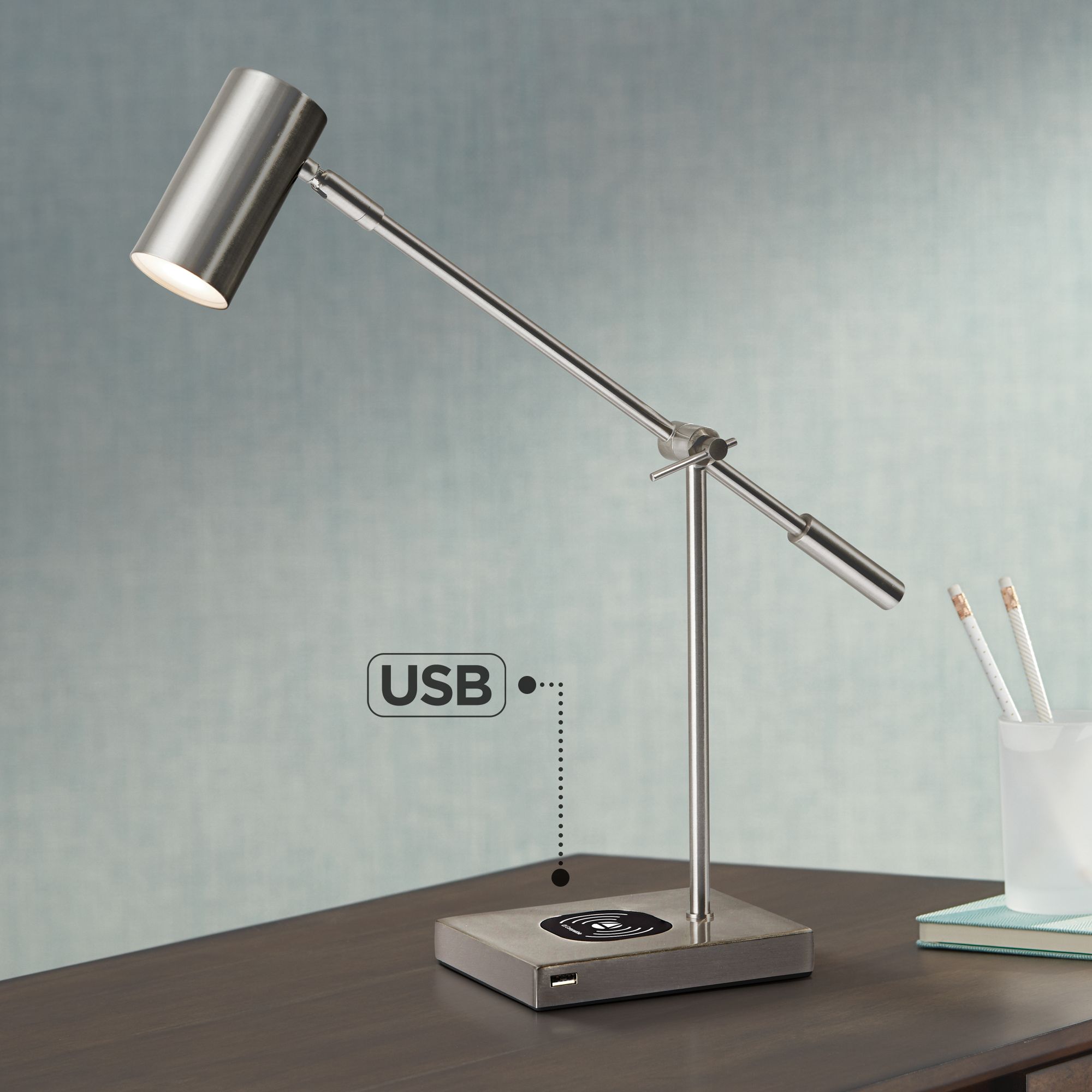 bankers lamp with usb port