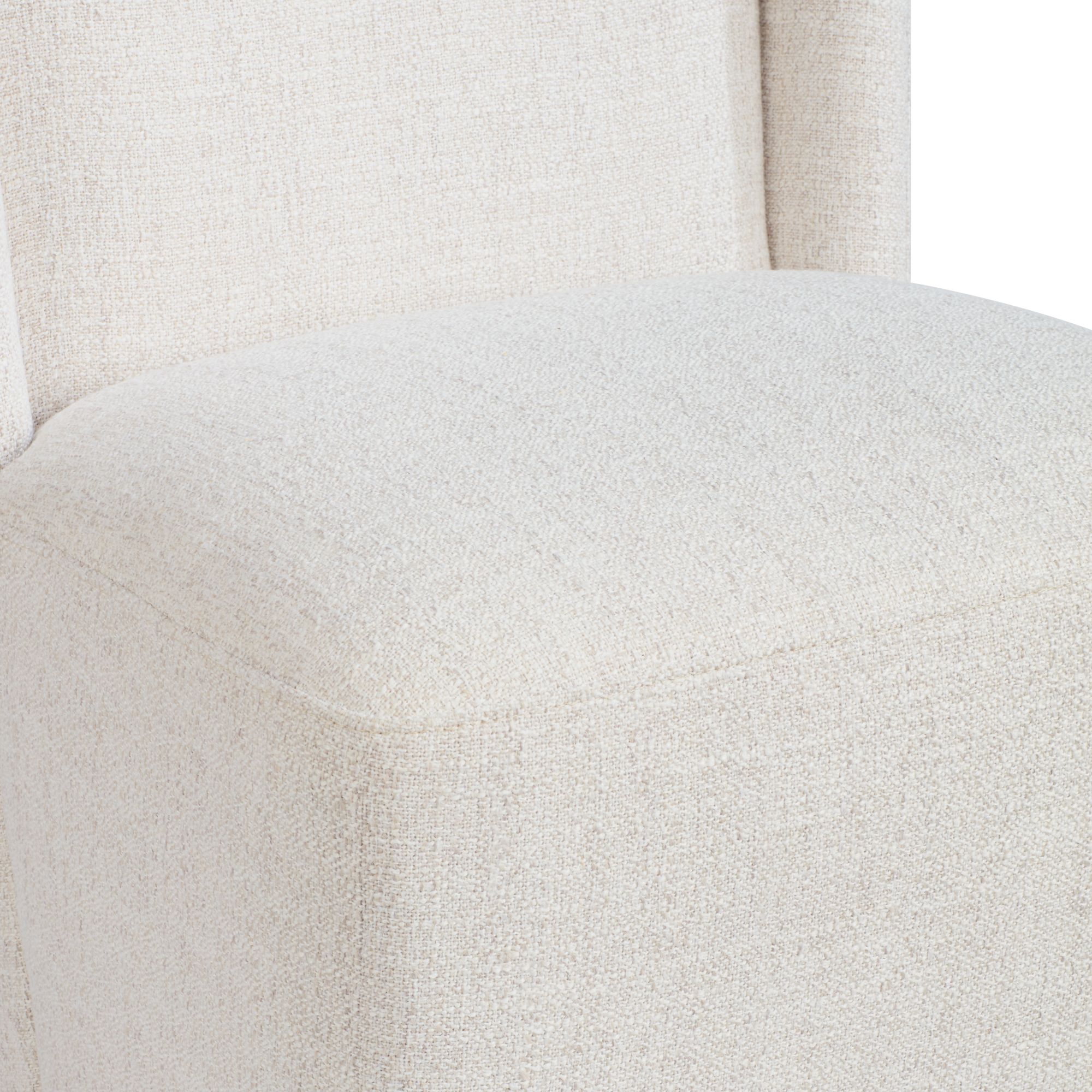 Image 4 Collette Nathan Wheat Upholstered Dining Chair with Hidden Casters Set of 2 more views