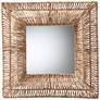 2_Collice Natural Brown Seagrass 23 1/4" Square Wall Mirror