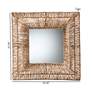 4_Collice Natural Brown Seagrass 23 1/4" Square Wall Mirror more views