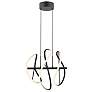 2_Collide 16" Wide Black LED Curved Pendant Light