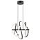 Collide 16" Wide Black LED Curved Pendant Light